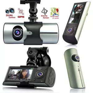 Tracker GPS dash-cam doppia fotocamera registratore di guida anteriore + posteriore supporto Google Maps - Foto 1 di 1