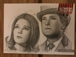 THE AVENGERS COMPLETE COLLECTION SERIES 2: SKETCH CARD: PEEL & STEED BY ANDY FRY - Picture 1 of 1
