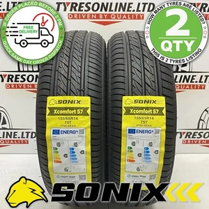 2 X 155 65 14 SONIX X-COMFORT 155/65R14 75T M+S C & B RATED M+S TYRES 1556514 - Picture 1 of 9