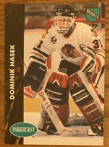 DOMINIK HASEK, 1991-1992 PARKHURST ROOKIE CARD, NHL LEGEND !