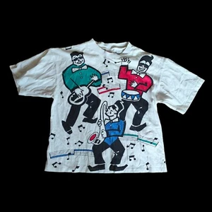 Vintage Marks and Spencer St Michael Music Theme T Shirt - Size 8-10 - Picture 1 of 4