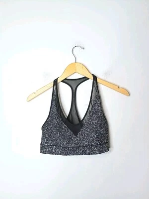 Цветок веснушек Lululemon Race With Me Top черный белый размер 8 - Изображение 1 из 4