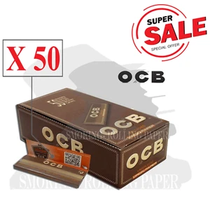 Carine Ocb Virgin Brown Corte Regular Marrone Scatola da 50 Libretti - Zdjęcie 1 z 2