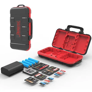 Waterproof Storage Box for 2 Camera Battery & SD CF XQD TF 14 Memory Card Case - Picture 1 of 10