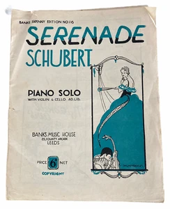 Serenade Piano Solo with Violin & Cello Ad Lib Banks Sixpenny Edition No 116 Eng - Picture 1 of 5