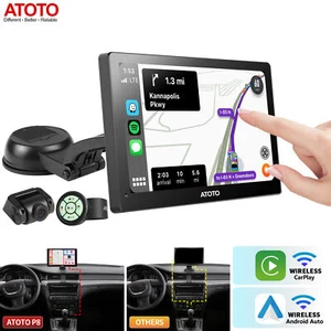 ATOTO 7 Pollici Schermo Tattile Portatile Autoradio+1080P Dash Cam+Telecomando - Foto 1 di 9