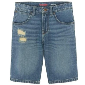 Wrangler Boy's Relaxed Fit Denim Shorts Size Size 12 14 18 Adjustable Waist NWT - Picture 1 of 1