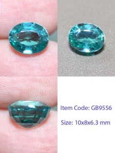 10x8 MM Oval Green Blue Sapphire Lab Corundum - Picture 1 of 22