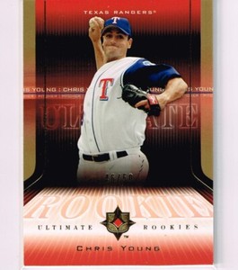 CHRIS YOUNG 2004 ULTIMATE COLLECTION ROOKIE CARD GOLD # 46/50 TEXAS RANGERS GM