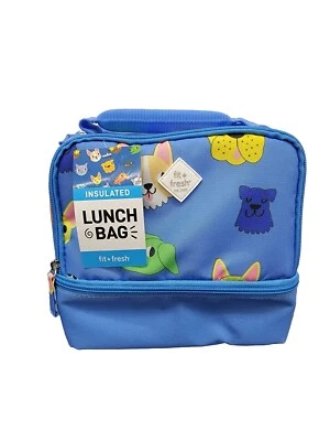 Lancheira Fit & Fresh desenho animado padrão de cachorro isolado - Nova em folha - Imagem 1 de 4