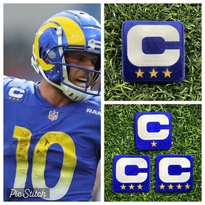 NFL Auténtico Juego Emitido Capitán Parche Tres Estrellas Los Angeles Rams Copper Kupp - Imagen 1 de 6