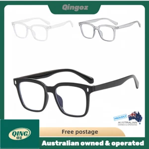 Mens Women Anti Blue Light Blocking Computer Gaming Anti Eyestrain Large Glasses - Picture 1 of 19