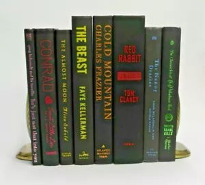 8 Black w/Metallic Lettering Staging Books Office Library Decor Shabby Chic Prop - Bild 1 von 2