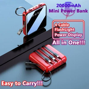 20000mAh Mini Power Bank LED External Battery Backup Charger for IOS/Type-C/USB - Photo 1 sur 14