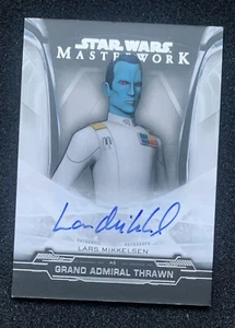 2019 Star Wars Masterwork Lars Mikkelsen As Thrawn On Card Autograph Auto - Picture 1 of 7