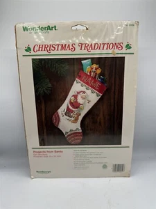 WONDERART CHRISTMAS TRADITIONS PRESENTS FROM SANTA FELT STOCKING KIT - Picture 1 of 5