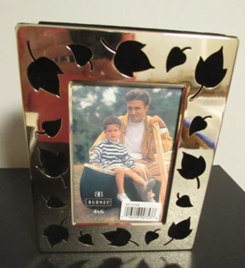 Burnes Mini Max 4" x 6" - Leaf cut outs silver black Photo Album NEW 80 photos - Picture 1 of 7