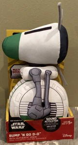 Peluche de acción activado por sonido Star Wars Bump 'N Go D-O 9 pulgadas con sonidos de voz•NUEVO - Imagen 1 de 2