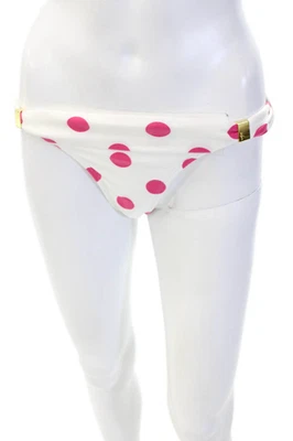 Sofia by Vix Womens Polka Dot Cheeky Bikini Bottom White Size L - Image 1 of 4