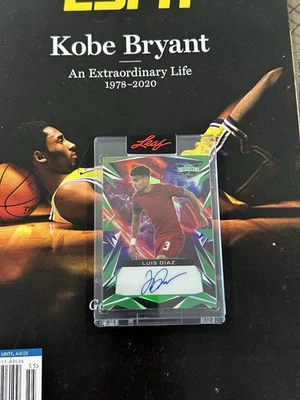 Tarjeta Autógrafa Luis Díaz Hoja Vibrance BA-LD1 Serie Numerada 1/12. ¡Primera impresión! Foto 1 de 4