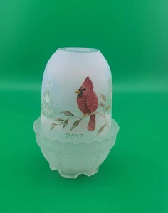 Vintage Fenton handbemalte Cardinal signierte Glas Feenlampe handbemalt - Bild 1 von 18