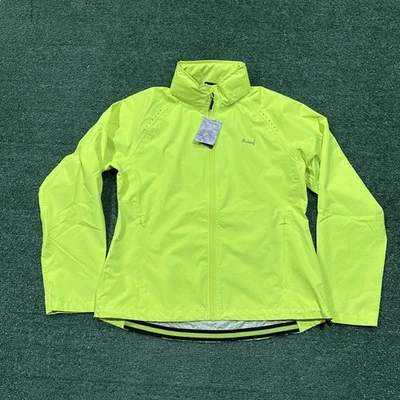 NUEVO CON ETIQUETAS Mujer Baleaf Ciclismo Lluvia Chaqueta Cortavientos Impermeable Neón Talla Grande Foto 1 de 4
