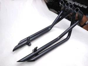 Honda cb750 sohc Black Drag Pipes. New. Chopper. Custom. Drag. Cafe. - Picture 1 of 13