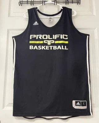 Camiseta deportiva reversible emitida por el equipo de baloncesto Adidas Prolific Prep talla grande Foto 1 de 4
