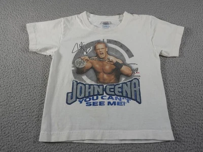Vintage John Cena WWE Shirt Youth XS White Wrestling You Cant See Me Y2K Boys - Image 1 of 4