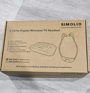 SIMOLIO SM-824D1 Digital Wireless TV Headsets With Deck - Picture 1 of 5