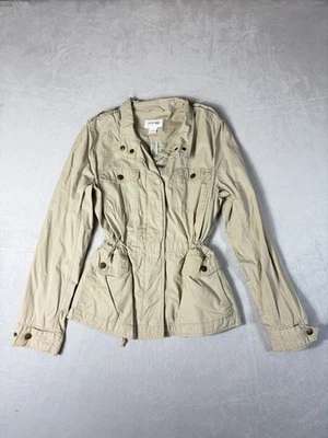 Chaqueta St Johns Bay para mujer L tostada elástica con botones bolsillos delanteros Foto 1 de 4
