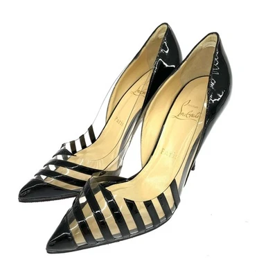 Bomba Christian Louboutin Pivichic de patente a rayas 36,5 Foto 1 de 4