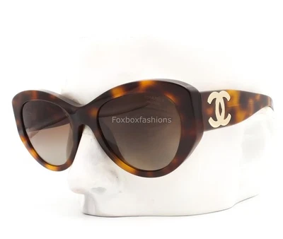 Chanel Sunglasses Brown Tortoise Polarized Gold CC ch5492 1295/S9 with Case - Image 1 of 4