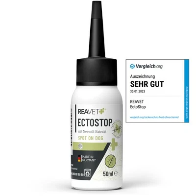 REAVET EctoStop Spot On für Hunde 50ml - Floh- & Zeckenschutz für Hunde - Bild 1 von 4