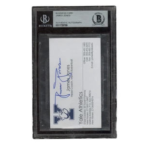 James Jones Autographed Signed Yale Basketball Coach Business Card Beckett - Picture 1 of 2