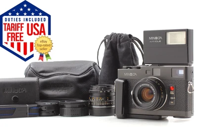 ⏯2Lens [MINT] Minolta CLE Rangefinder Film Camera M-Rokkor 40mm 28mm Lens JAPAN - Image 1 of 4