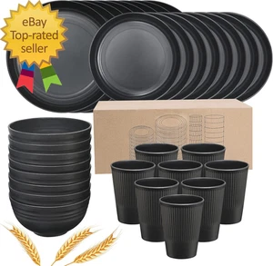 Juegos de platos y cuencos para 8 vajilla de cocina de 32 piezas para 8 vajilla Whe - Imagen 1 de 3