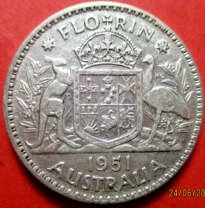 1951 AUSTRALIAN FLORIN - # 29/6/25 - Picture 1 of 3