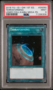 Yugioh - Terraforming - LCKC-EN090 - 1st Edition - Secret - PSA 9 MINT - Picture 1 of 2