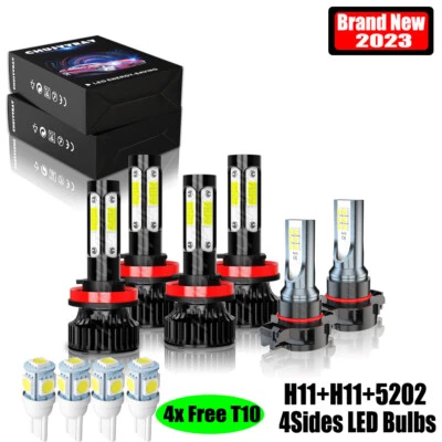 Para Pontiac G8 2008 2009 Blanco 6X LED Faro Alto Bajo + Bombillas Luz Antiniebla Foto 1 de 4