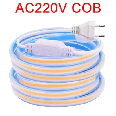 230V COB LED Streifen Leiste Band Stripe Lichterkette Lichtschlauch Innen Außen - Bild 1 von 4