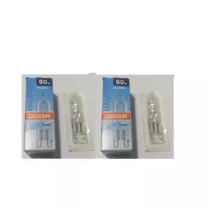 2-Pack Osram Halopin 120V 60W G9 Bulb Pinch Technology UV-Filter Clear - Picture 1 of 3