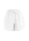 CC Heart Linen Women Shorts Size EU 38 UK S White with Pockets New Free P&P!