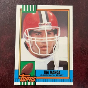 1990 Topps TIFFANY Set TIM MANOA ROOKIE #167 BROWNS ** COME NUOVO ** ALTA QUALITÀ - Foto 1 di 2