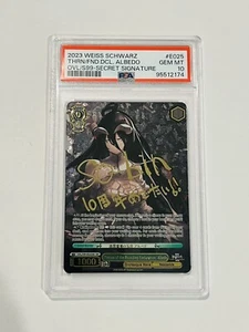 Blanco Negro Overlord Nazarick Vol 2 - Albedo Signed Gold Signature SEC PSA 10 - Imagen 1 de 3