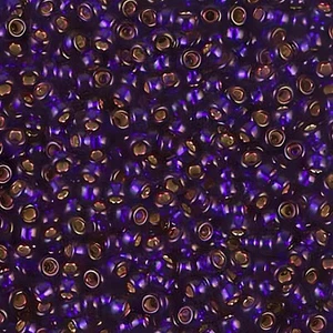 Miyuki Round Seed Beads Size 11/0 24 Grams 5 Inch Tube Silver Lined Dark Purple - Picture 1 of 4