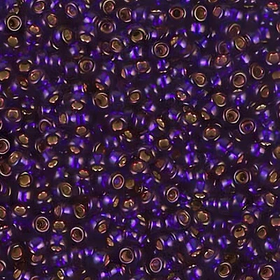 Miyuki Round Seed Beads Size 11/0 24 Grams 5 Inch Tube Silver Lined Dark Purple - Image 1 of 4