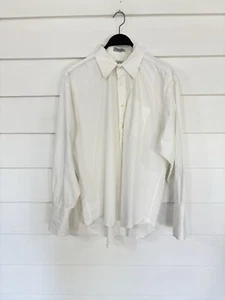 Vintage CHRISTIAN DIOR White Shirt Cotton Button Long Sleeve size 17.5 34/35 - Picture 1 of 10