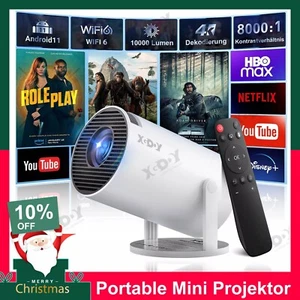 XGODY 4K Projecteur Mini Home Cinéma Projecteur Téléphone Intelligent Haute Résolution Home Projecteur - Photo 1/17