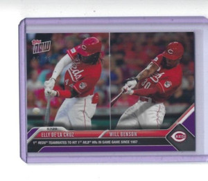 Topps Now #402 Elly De La Cruz + Will Benson "1st Reds Teammates..." Purple 5/25